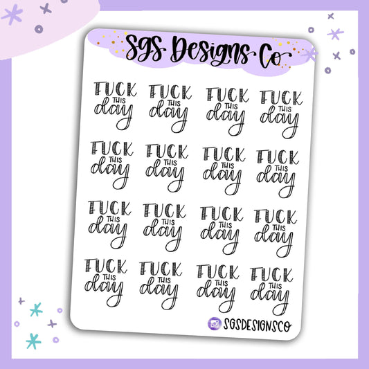 F+ this Day Planner Sticker Sheet