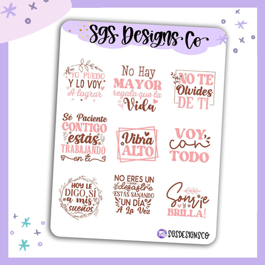 Latina Quotes Sticker Sheet