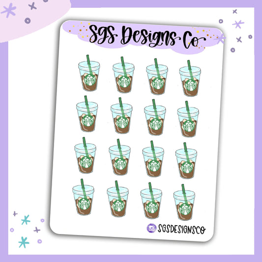 Iced Coffee Sticker Sheet