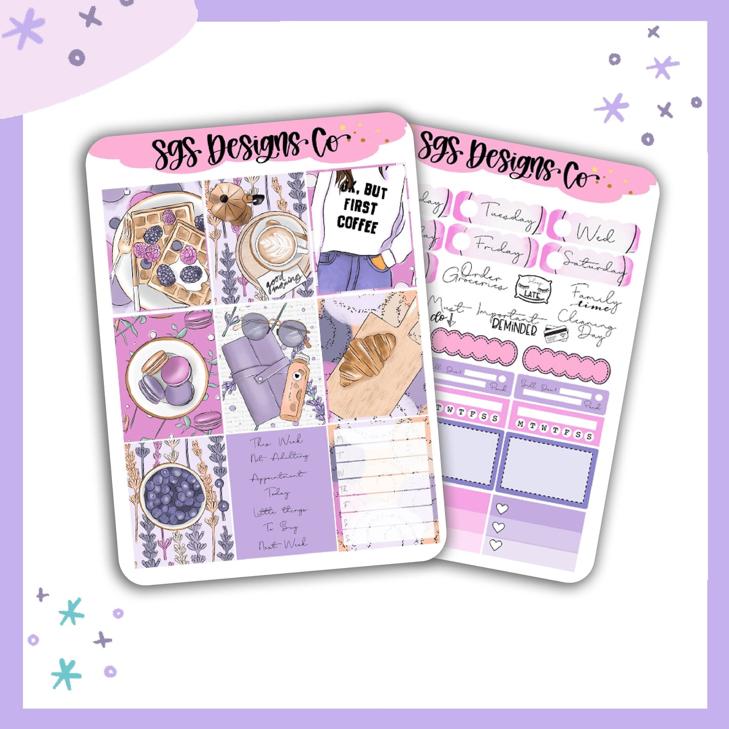 Brunch Mini Planner Sticker Kit