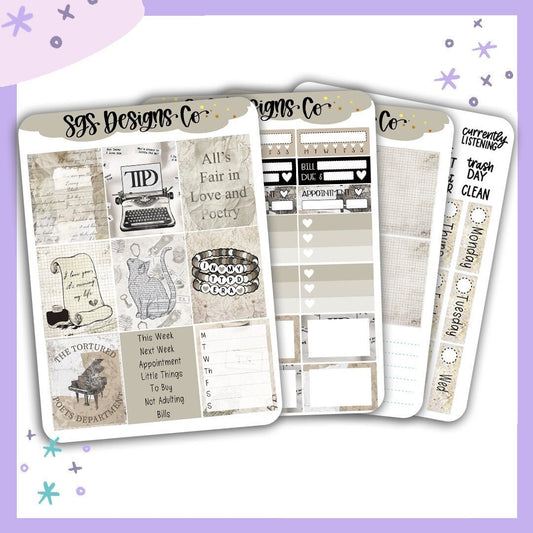 Tortured Poets Planner Sticker Kit