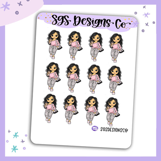 Miss Lady D Chill Planner Sticker Sheet