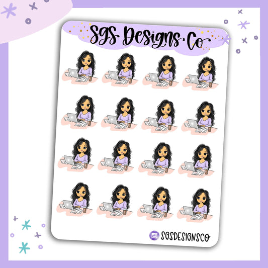 Miss Lady D  Conference Call Planner Sticker Sheet