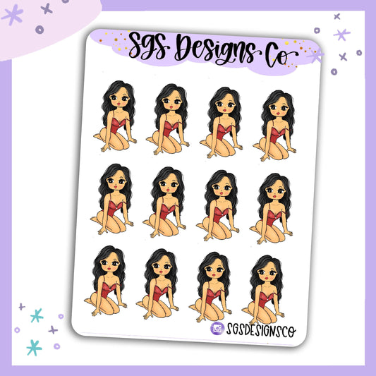 Miss Lady D  Sexy Time Planner Sticker Sheet