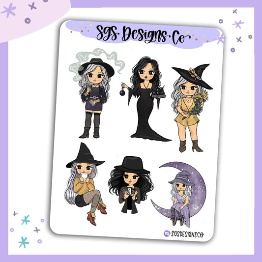 Miss Lady D Witchy Vibes XL Sticker Sheet