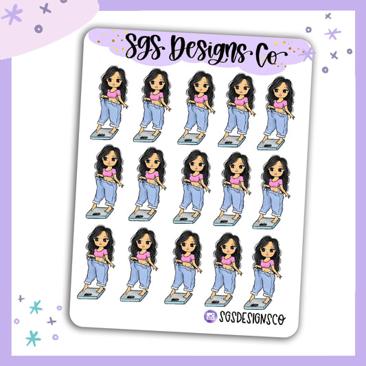 Miss Lady D Weight In Sticker Sheet