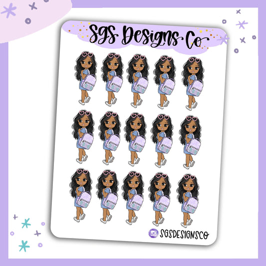 Miss  Lady D Trip Sticker Sheet